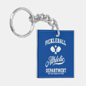 Retro Pickleball Athletic Department Custom Sleutelhanger (Voorkant Links)