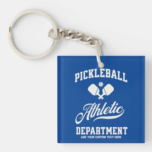Retro Pickleball Athletic Department Custom Sleutelhanger (Voorkant)