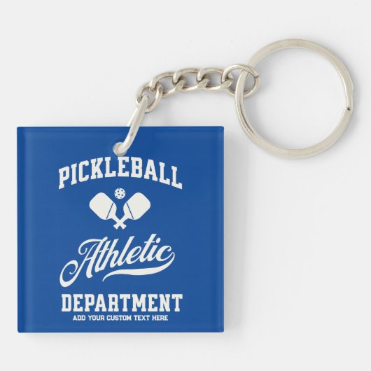 Retro Pickleball Athletic Department Custom Sleutelhanger (Achterkant)