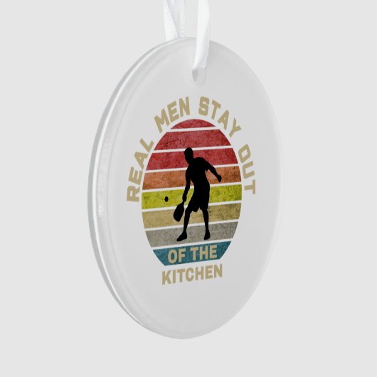 Retro Pickleball Funny Ornament (voorkant)