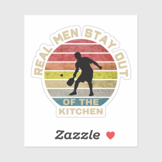 Retro Pickleball Funny Sticker (Vel)