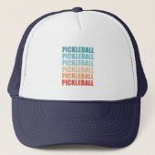Retro Pickleball Gift Trucker Pet (Voorkant)