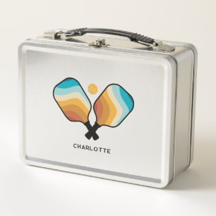 Retro Pickleball Paddles & Ball Aangepaste naam