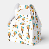 Retro Pickleball Paddles & Ball Patroon Bedankdoosjes (Achterkant)