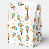 Retro Pickleball Paddles & Ball Patroon Bedankdoosjes (Geopend)