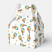 Retro Pickleball Paddles & Ball Patroon Bedankdoosjes (Voorkant Zijde)