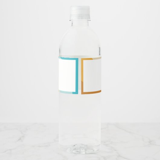 Retro Pickleball Paddles & Ball Verjaardagsfeest Waterfles Etiket (Achterkant)