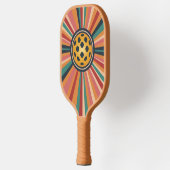 Retro pickleball peddel - strepen & bal paddle (Links)