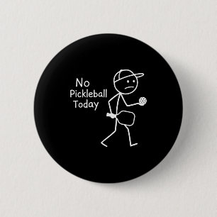 Retro pickleball pickleball sport droevige figuur ronde button 5,7 cm