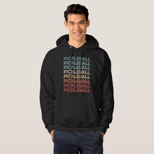 Retro  Pickleball Player Gift Hoodie (Voorkant volledig)