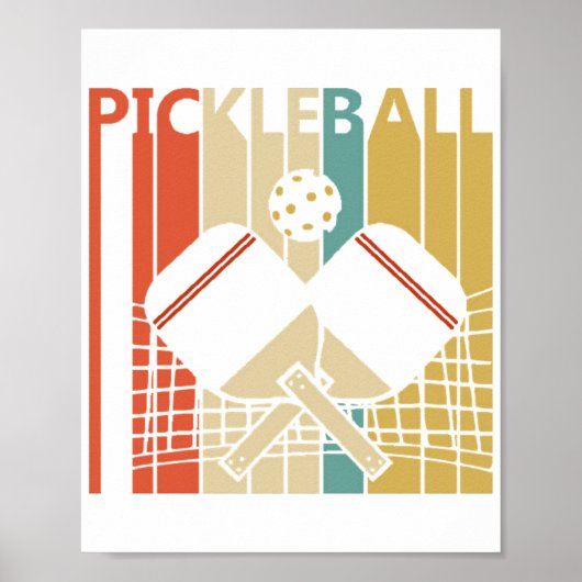 Retro Pickleball Poster (Voorkant)
