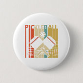  Retro Pickleball Ronde Button 5,7 Cm (Voorkant)