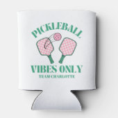 Retro pickleball vibes alleen verjaardag blikjeskoeler (Achterkant)