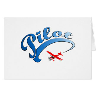 Retro Pilot-afbeelding met blauwe tekst