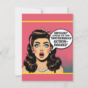 Retro Pin-up Actie Gevuld Briefkaart