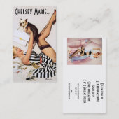 Rétro pin-up de carte de visite (Devant / Derrière)