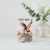 Rétro pin-up de carte de visite (Debout devant)