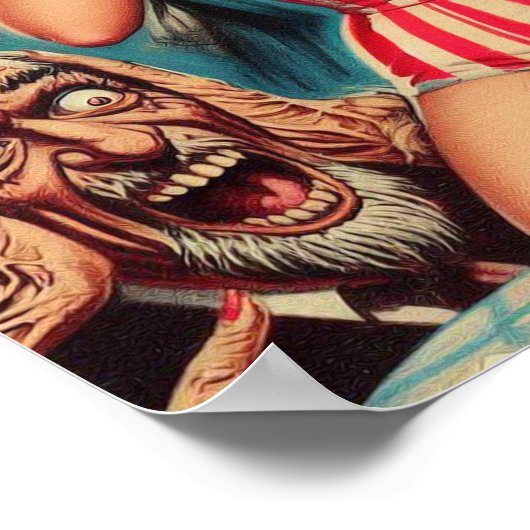 Retro Pin-up en Monsters Poster (Hoek)