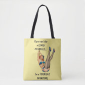 Retro Pin-up Girl Funny Canvas tas geel (Voorkant)