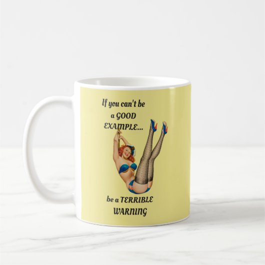 Retro Pin-up Girl Funny Coffee Cup Mok 1940 (Links)