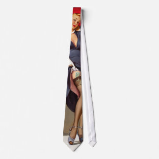 Retro Pin-Up Girl Stropdas
