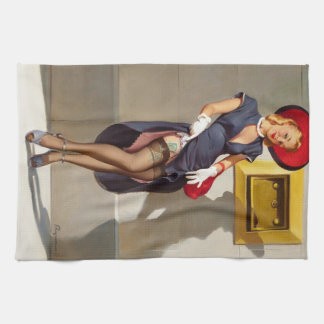 Retro Pin-Up Girl Theedoek