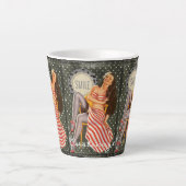  Retro Pin-up Illustratie Thunder_Cove Latte Mok (Voorkant)