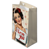 Retro Pin-Up Love Klein Cadeauzakje (Voorkant Gekanteld)