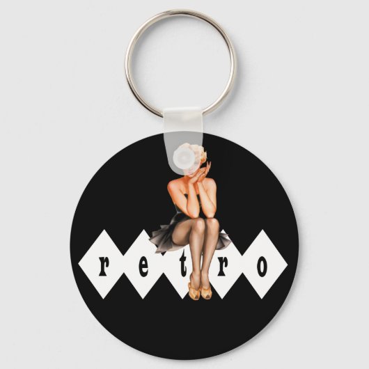 Retro Pin-Up Sleutelhanger (Voorkant)