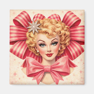 Retro Pin-Up Valentijnsdag Dames Retro Glamour Mag Magneet