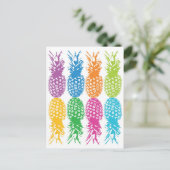 Retro Pineapple Hawaii-kaart Briefkaart (Staand voorkant)