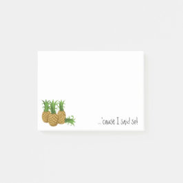 Retro Pineapple, want ik zei het zo na 12.00 uur,  Post-it® Notes