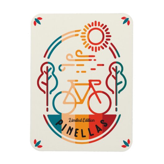 Retro Pinellas fietspad Magneet (Verticaal)