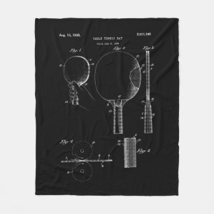 Retro Ping Pong Paddle Table Tennis T-shirt Fleece Deken