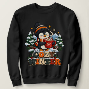 Retro Pinguïn Knus Winter Trui