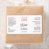 Retro Pink 2oz Dropper Bottle Wraparound Etiket (Insitu)