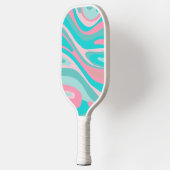 Retro Pink Aqua  Pickleball Paddle (Links)