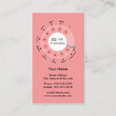 Retro Pink Business/Profile Card Visitekaartje (Voorkant)