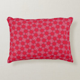 Retro Pink Clover Accent Pillow Kussen