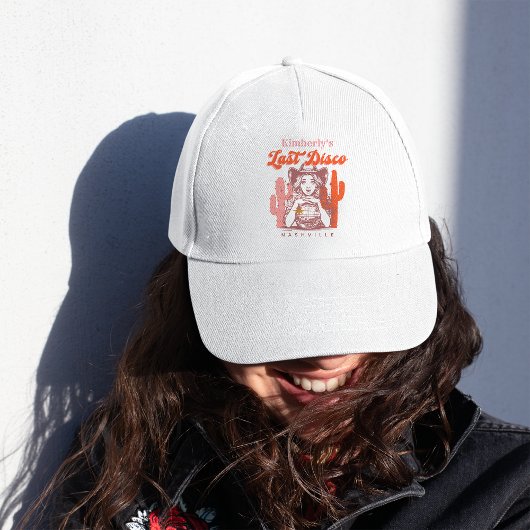 Retro Pink Cowgirl Laatste Disco Nash Bash Weekend Trucker Pet