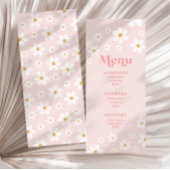Retro Pink Daisy-menu Menu
