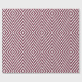 Retro Pink Diamond Pattern Cadeaupapier (Vlak)