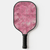 Retro Pink Disco Mirror | Monogram Pickleball Paddle (Achterkant)