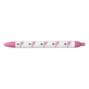 Retro Pink Flamingo Zwarte Inkt Pen