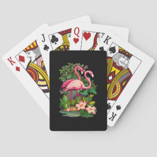 Retro Pink Flamingos Classic Pokerkaarten