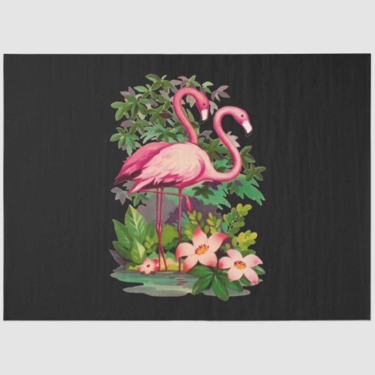Retro Pink Flamingos Classic Tissuepapier (Voorkant)