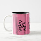 Retro Pink French Poodee Mug Cadeau (Gauche)