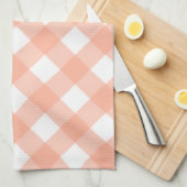 Retro Pink Gingham Kitchen Towel Gift Theedoek (Quarter Fold)