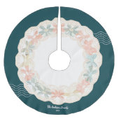 Retro Pink Green Christmas Kerstboom Rok (Voorkant)