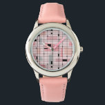 Retro Pink Grid et Starbursts Montre pour enfants<br><div class="desc">Cette Retro Pink Grid et Starbursts Kid's Watch est l'endroit où le style vintage rencontre le moderne. Il présente un arrière - plan rose pâle avec kitschy, des carrés de kilter et des rectangles en gris colombe et trois nuances de rose. Les blocs blancs de couleur sont superposés et travaillés...</div>